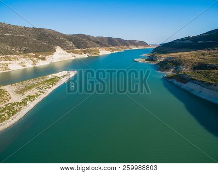 Aerial Kouris Dam, Limassol, Cyprus