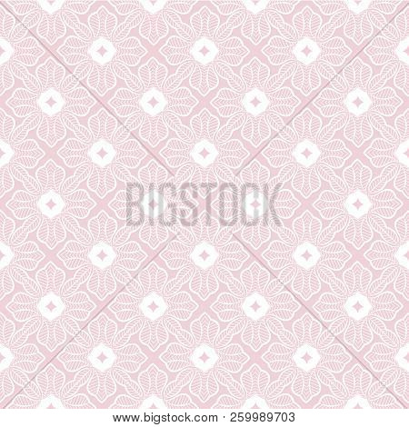 White Penwork Pattern On A Pink Background