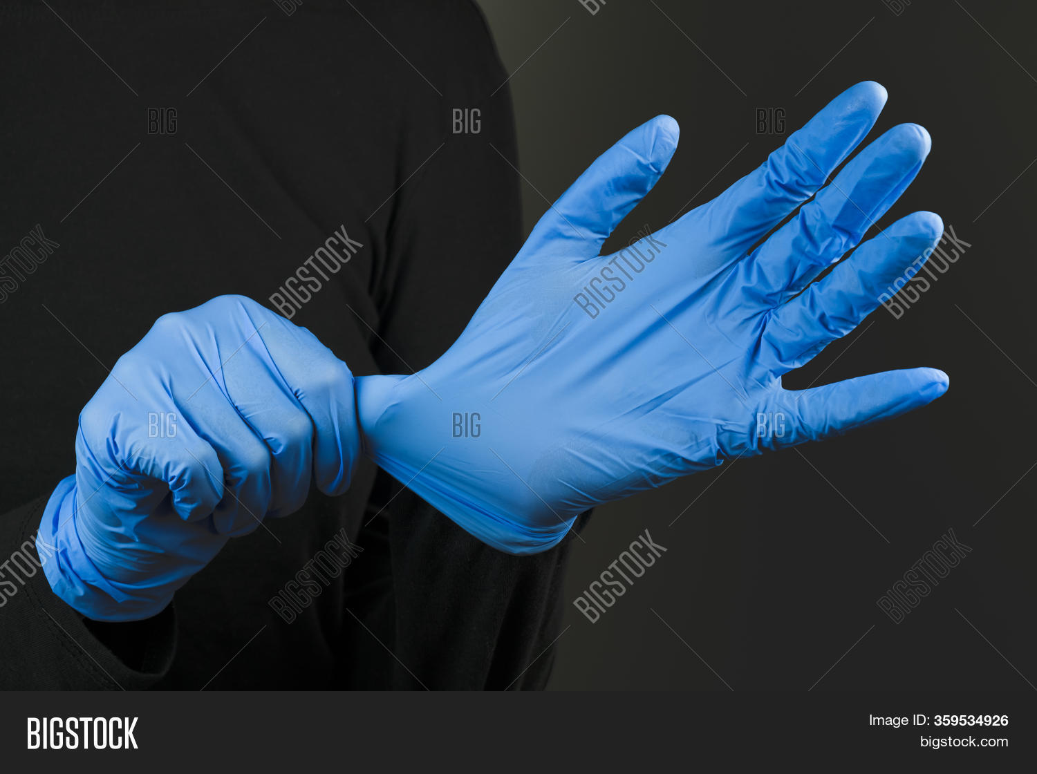 Putting On Blue Rubber Image & Photo (Free Trial) Bigstock