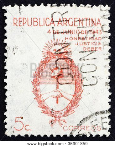 Postage stamp Argentina 1943 Arms of Argentina