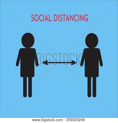 Illustration Vector Graphic Of Social Distance.perfect For Coronavirus Infographic