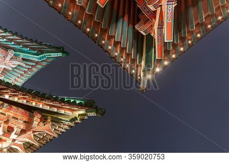 teng wang pavilion in nan chang jiang xi province China at night