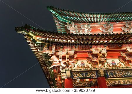 teng wang pavilion in nan chang jiang xi province China at night
