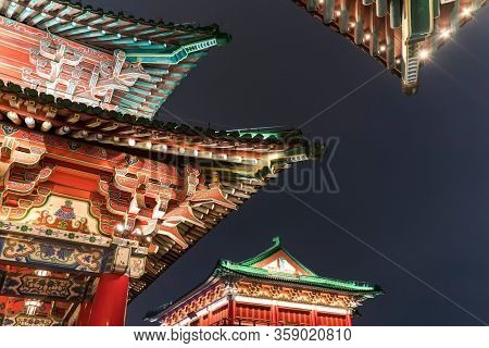 teng wang pavilion in nan chang jiang xi province China at night