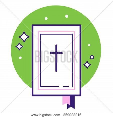 Stylized Cute Bibles Icon. Easter Vector Set