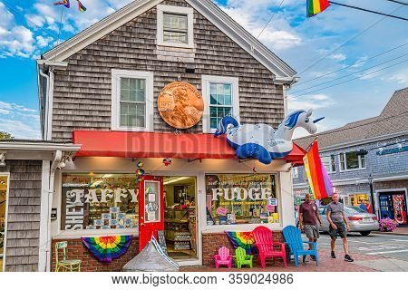 Provincetown Massachusetts August 21, 2019 At The End Of Cape Cod Provincetown Has A Large Gay Popul