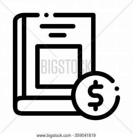 Book Value Icon Vector. Book Value Sign. Isolated Contour Symbol Illustration