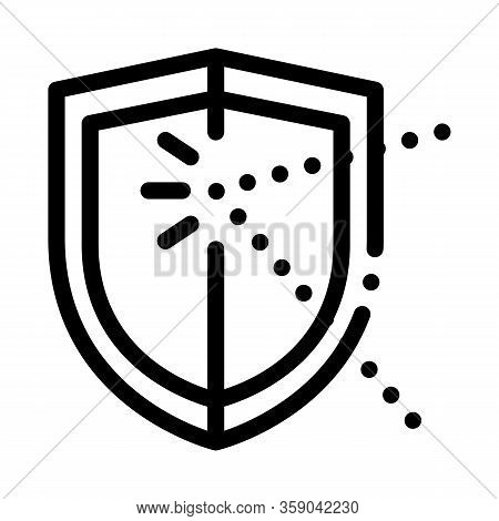 Strike For Defense Icon Vector. Strike For Defense Sign. Isolated Contour Symbol Illustration