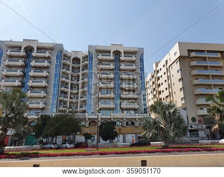 Dubai, Uae - February 21, 2020: Street Of Deira Area In Dubai. Deira Is An Old Commercial Center Of 