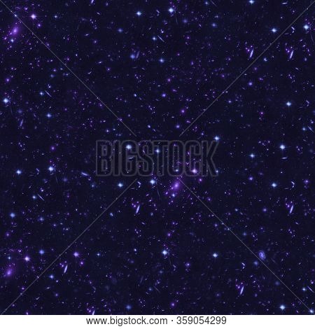 Galaxy Pattern Repeated Design. Violet Abstract Background. Galaxy Pattern For Wrapping Paper, Fabri
