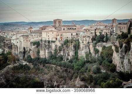 Cuenca, Spain 11 October , 2017. Cuenca Castilla-la Mancha, Spain , The Famous Casas Colgadas, Unesc