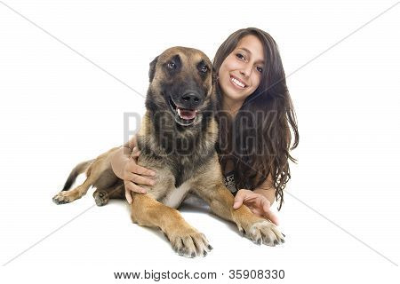 Malinois a dívka