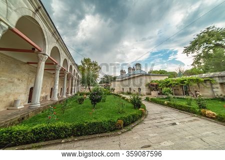 Edirne, Turkey: Inner Garden Of Health Museum In Bayezid Complex In Edirne, Turkey On 11 August 2019