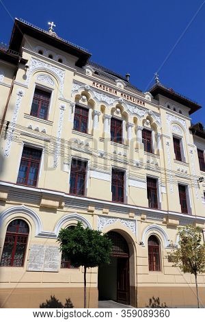 Sibiu, Romania - August 24, 2012: Academia Andreiana Building Housing Faculty Of Theology At The Uni
