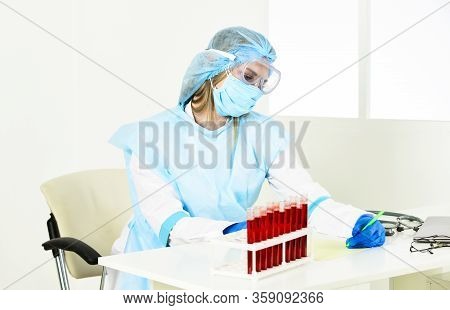 Laboratory Testing Respiratory Coronavirus Disease. Coronavirus Vaccine. Detection Of Virus. Doctor 