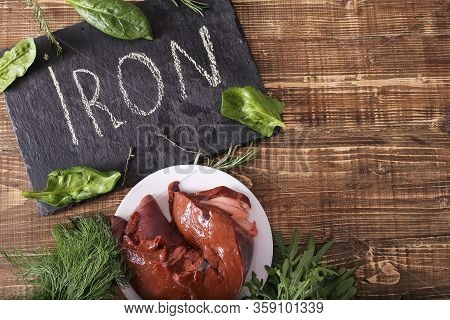 Liver And Greens As A Necessity For Human Health, Sources Of Iron, Vital Foods. Cooking Liver. Liver