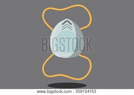 Illustration Vector Graphic Of Cartoon Medical Mask. Surgical Mask Vector Illustration Graphic Desig