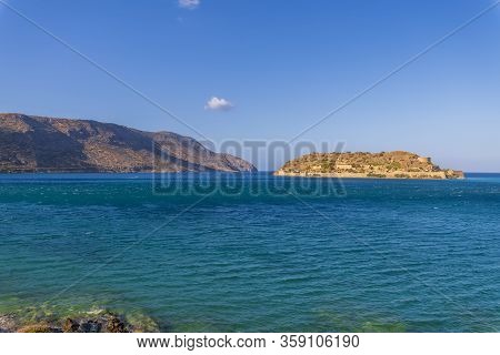 Aerial View Of Spinalonga Island, Crete, Greece