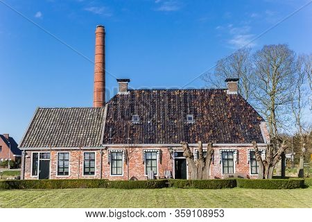 Typical Dutch House In Historic City Appingedam, Netherlands
