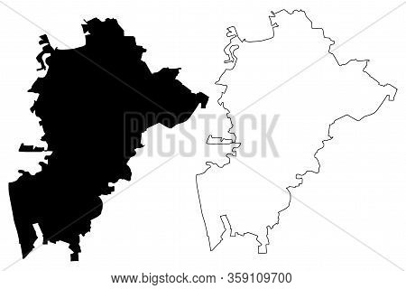 Kursk City (russian Federation, Russia) Map Vector Illustration, Scribble Sketch City Of Kursk Map