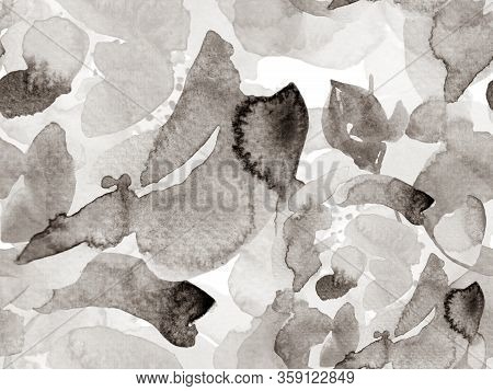 Watercolor Roses, Peony And Leaves Seamless Pattern. Exotic Swimwear Design. Hawaii Aquarelle Print.