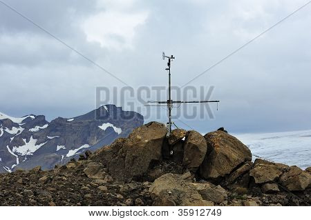 Meteo Station i nærheden af Glacier, Island