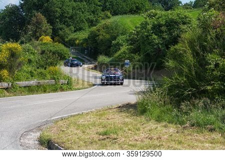 Pesaro Colle San Bartolo , Italy - May 17 - 2018 : Mercedes-benz 300 Sl CoupÉ (w198) 1956 On An Old 