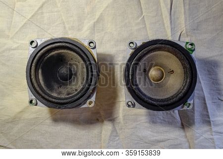 Medium-frequency Speakers 20gds-3. Soviet Vintage Acoustics, Elements Of A Music Column.