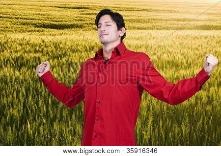Uomo con allergie