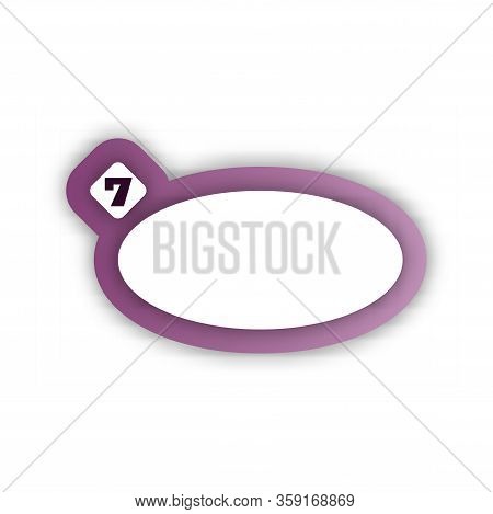 Paper Cut Number Seven Letter. Realistic 3d Multi Layers Papercut Effect Isolated On White Backgroun