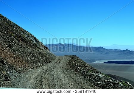 Dangerous Ledge Path To Descend To Caipe, Salta, Argentina