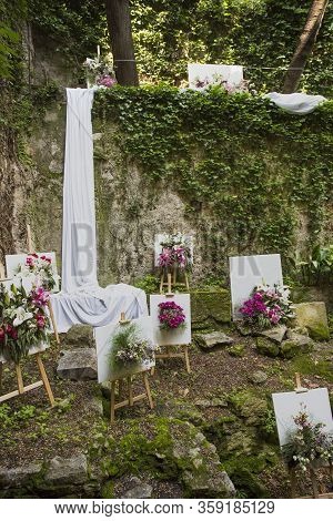 Floral Artworks At Girona Flower Festival Tiempo De Flores. Contemporary Floristic Art In Ancient Ar