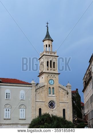 Old-fashioned Church In Split, Croatia, Europe. The Church And Monastery Of St. Frane, Split At Stor