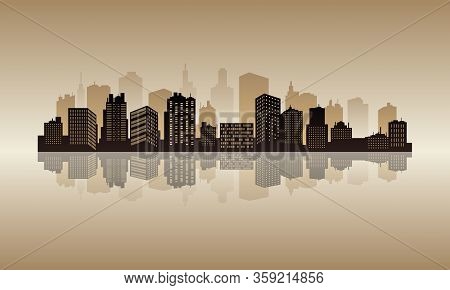 The Downtown Of Background In The Lake