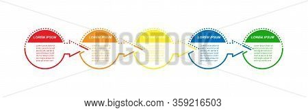 Vector Template For Business Or Finance Infographics. Development Plan Or Strategy. Simple Stock Lin