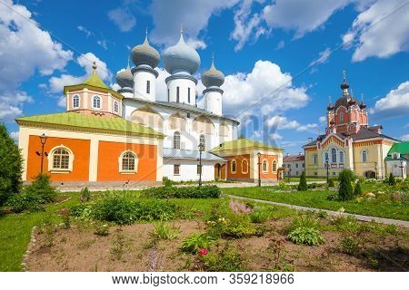 July Sunny Day In The Tikhvin Assumption Monastery. Tikhvin, Russia