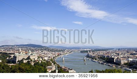 panoramiczny widok na Budapeszt