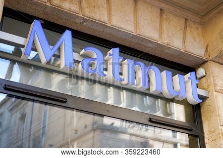 Bordeaux , Aquitaine / France - 10 02 2019 : Sign Store Insurance Matmut Group French Mutual Office