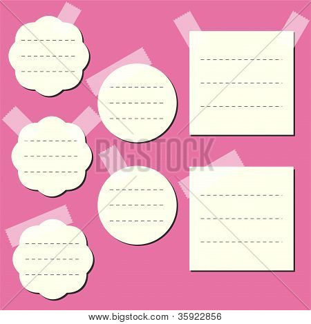 Ensemble de notes papier