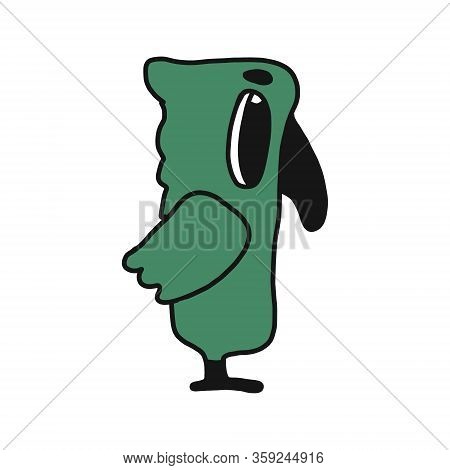 Funny Cartoon Bird.vector Illustration Isolated On A White Background. For Postcards, Book Character