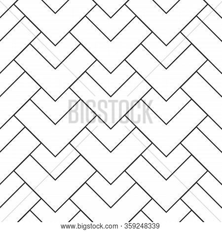 Retro Geometric Seamless Pattern. Art Deco Vector Elegant Repeat Texture Background. Minimal Bold Or