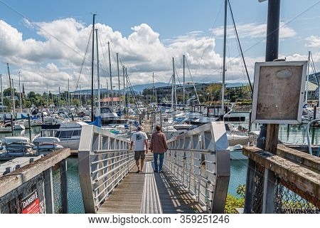 Bellingham, Washington - July 7, 2019: The Port Of Bellingham Operates Two Large Marinas, With Slips