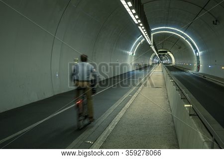 Croix-rousse Tunnel In Lyon City, France, Europe