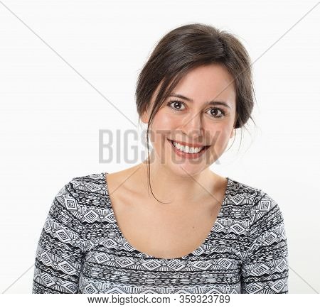 Nice Smiling Woman Isolated On White Background