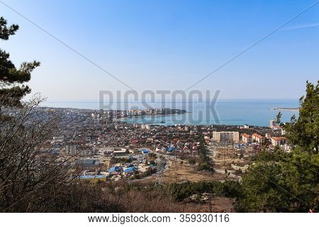 View Of The City Center And The Bay From The Mountains
