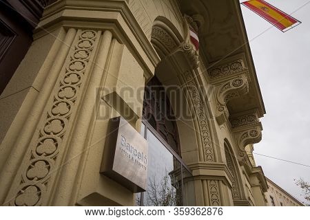 Brno, Czechia - November 5, 2019: Grupo Barcelo Logo In Front Of Their Hotel For Brno. Barcelo Is A 