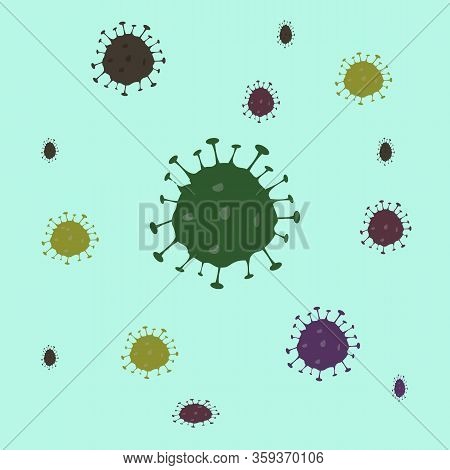 Illustration Vector Graphic Of Corona Virus. Perfect For Coronavirus Presentation