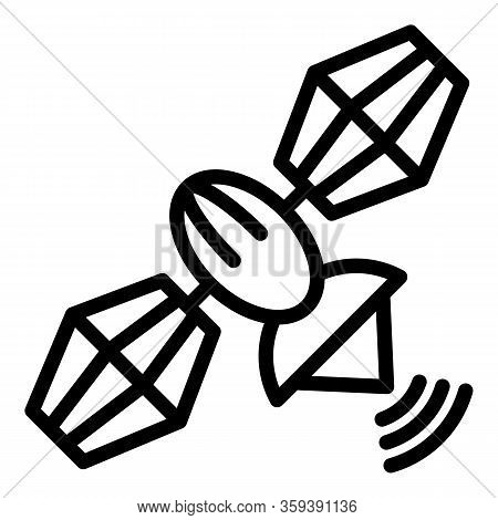Telephony Satellite Icon. Outline Telephony Satellite Vector Icon For Web Design Isolated On White B