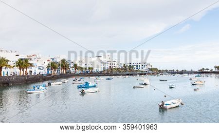Arrecife, Spain - November 6:  Fishing Boats In The Laguna 