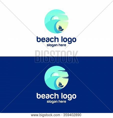Beach Logo Design Vector